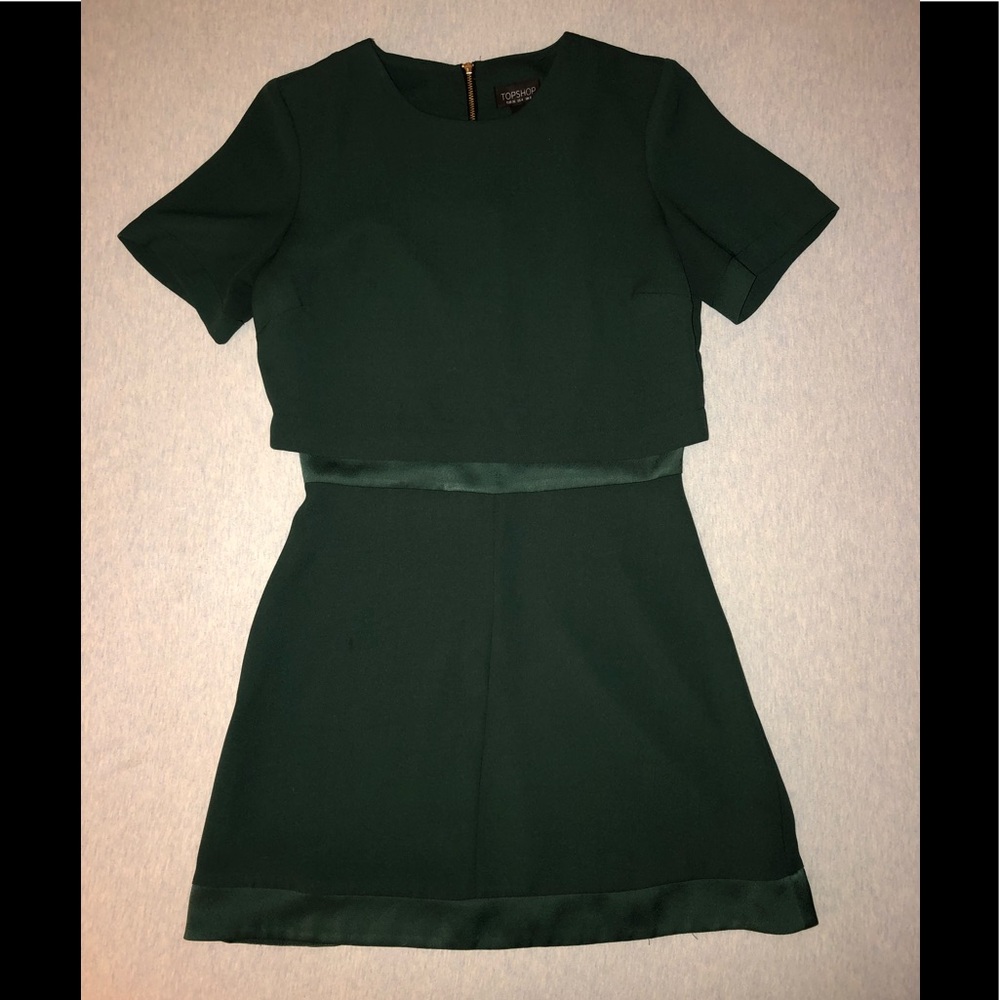 Green top shop semi formal dress